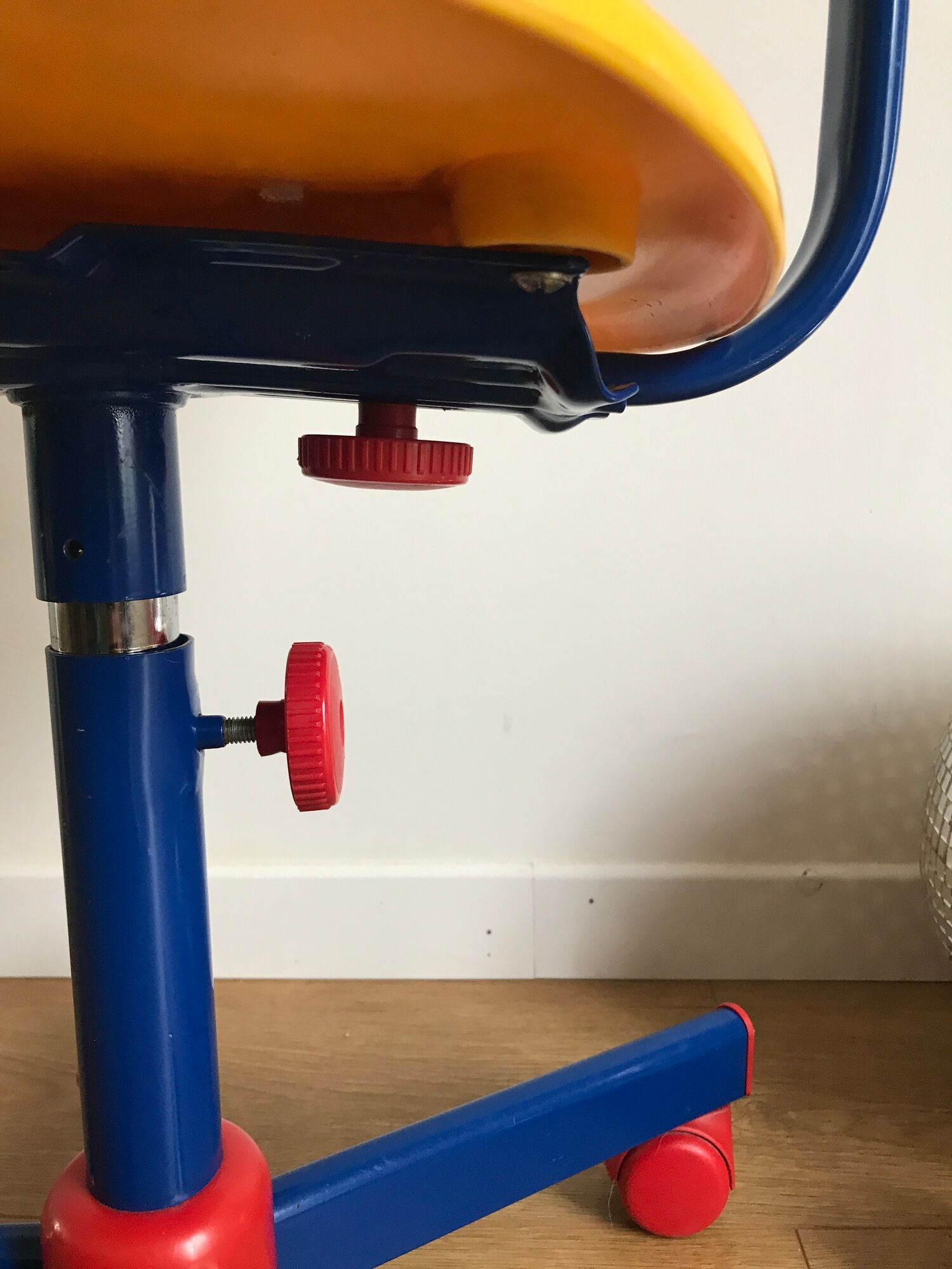 Wheeled office chair for children by ikea, "memphis style", 90s