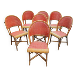 Set of 7 Parisian bistro / café chairs from the 1930s