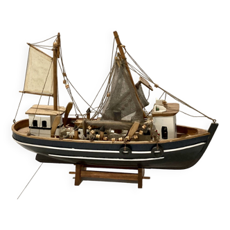 Chalutier - Navire de pêche - Maquette bateau - vintage