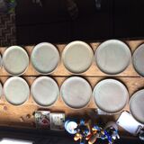 Set of 12 large and 11 small sandstone plates