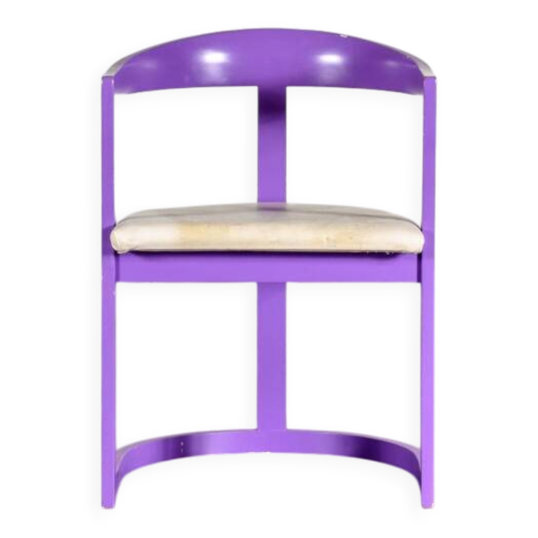 Chaise italienne en bois laqué