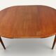 Table ronde de repas extensible danoise en teck – Années 1960