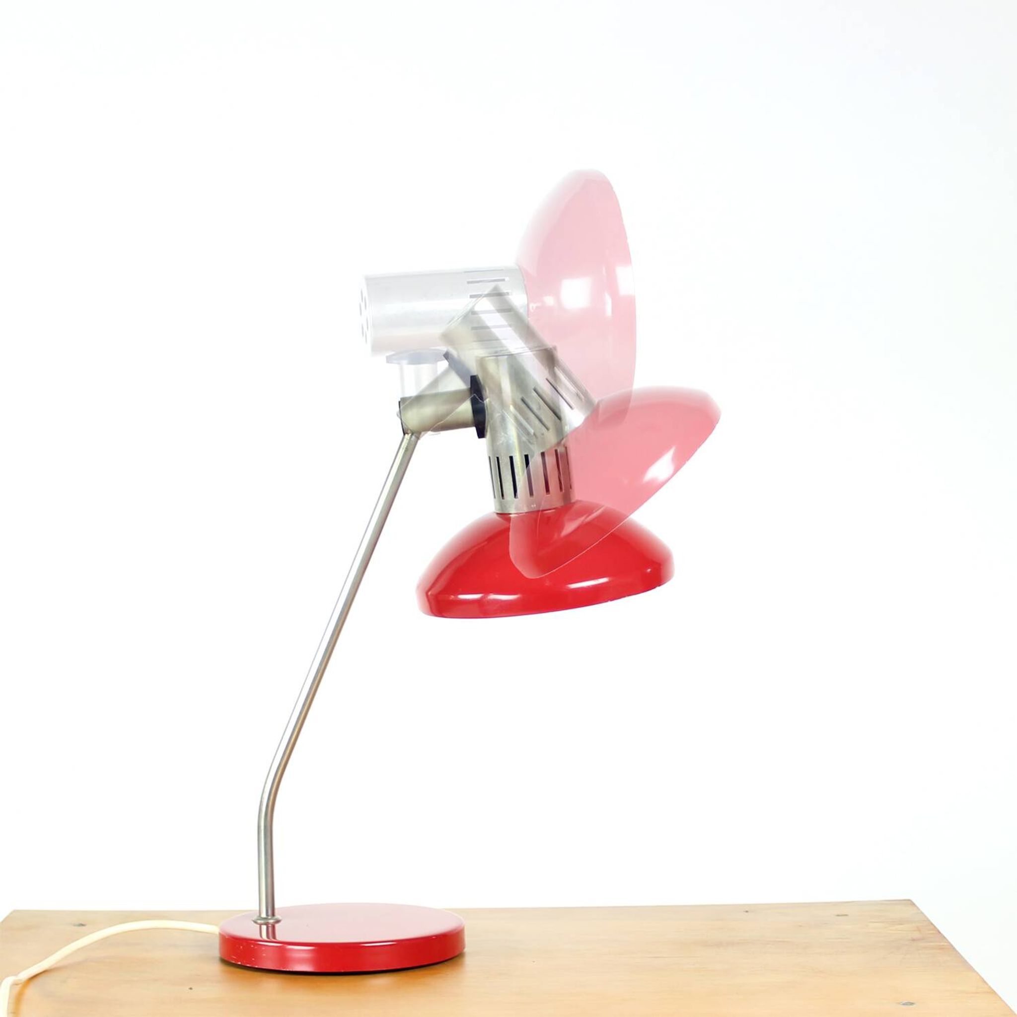 Midcentury Red Table Lamp By Aka Leuchen, Germany 1970s