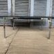 Table basse chromé et plateau ardoise