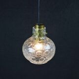 Lampe à suspension en verre, années 1970