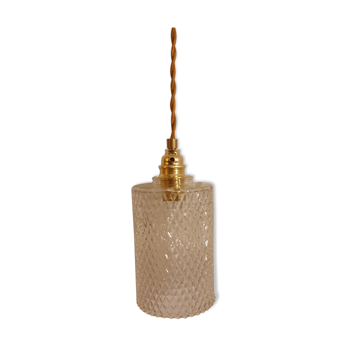 Chiseled glass hanging lamp