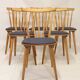 Lot de 6 chaises scandinave 1960