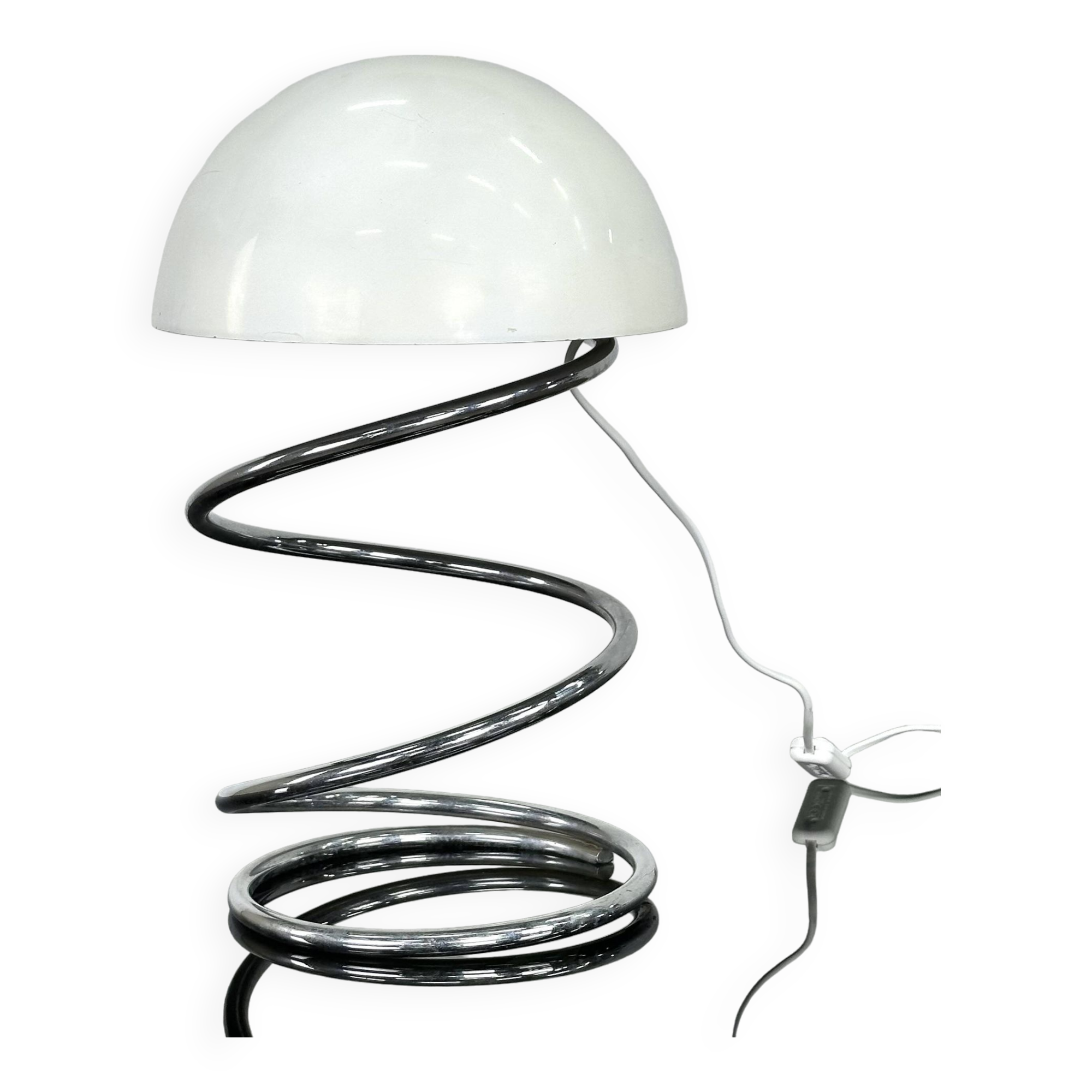 Lampe de table spirale Space Age, Italie milieu XXème