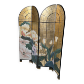 French four-panel room divider by Fournier Decoration Paris, 1980s