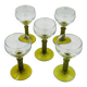 Set of 5 green Roemer wine glasses