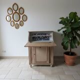 Vintage raw oak secretary