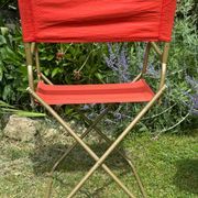 Fauteuil de camping pliant orange vintage