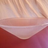 HOLMGAARD SCANDINAVIAN DESIGN / LARGE COUPE SALAD BOWL 70's glassware