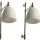 Large Opaline Glass Chrome Sconces Set of 2