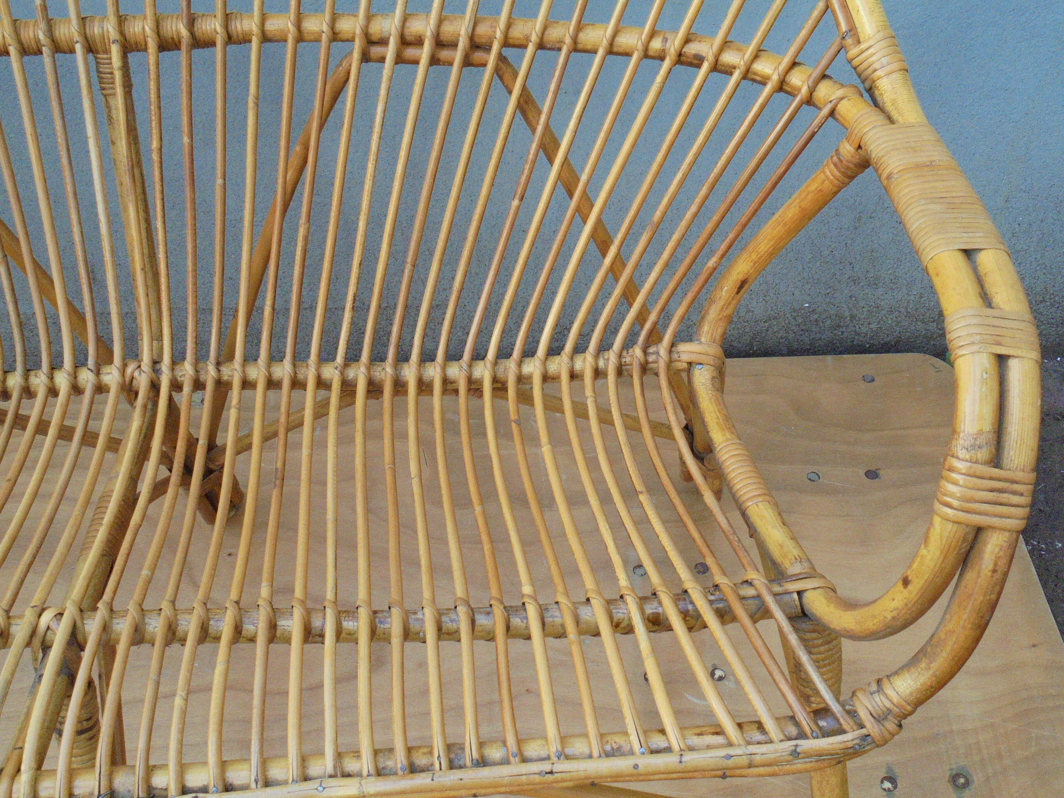 Bamboo sofa and rattan from the 60s