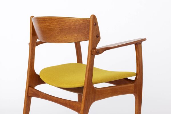 Fauteuil en teck Erik Buch, Danemark, années 1960   Salle à manger danoise moderne du milieu du siècle