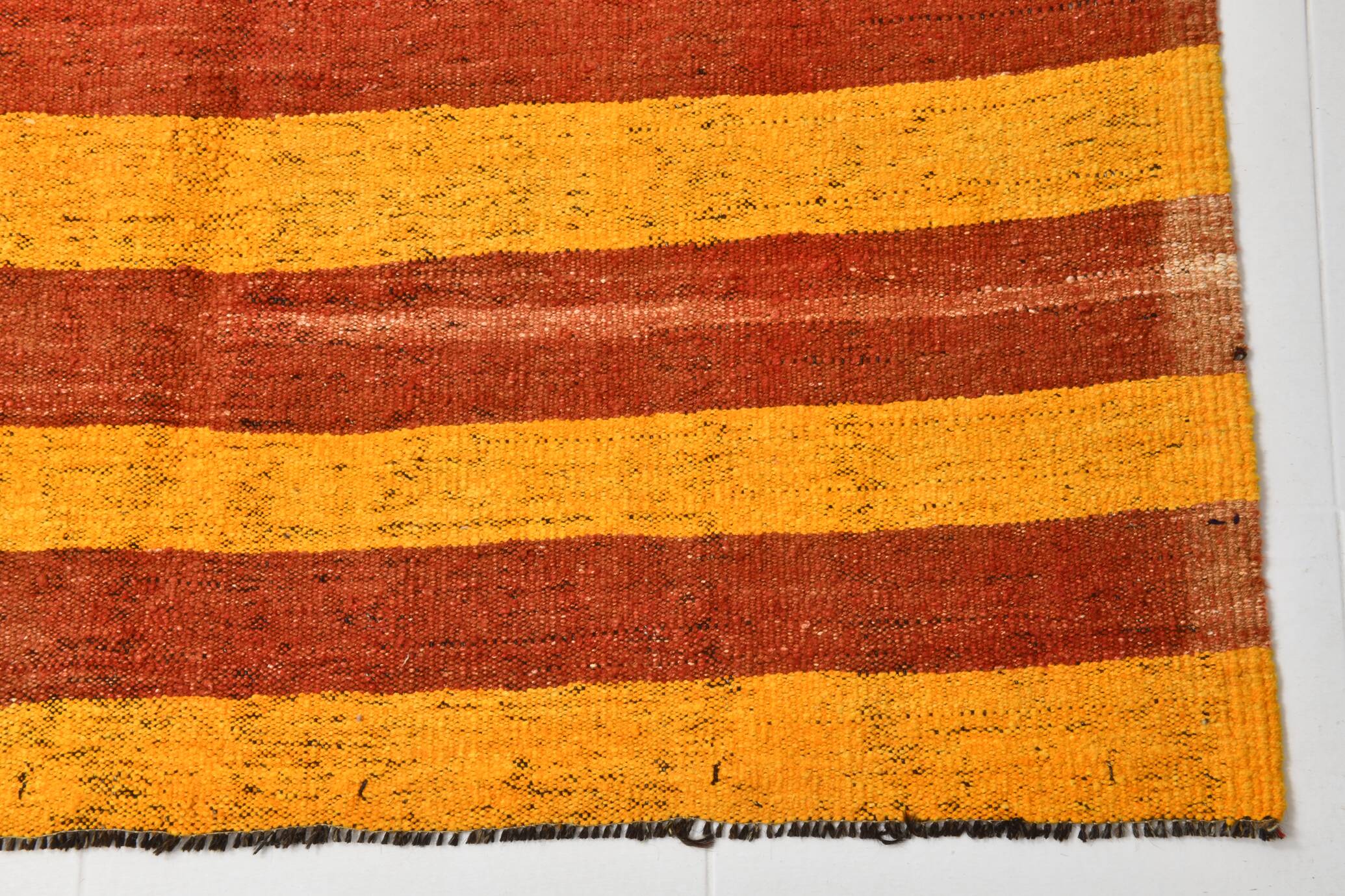 5x6 Yellow and Red Decorative Kilim Carpet, Orientel Kilim Rug, 140x192Cm