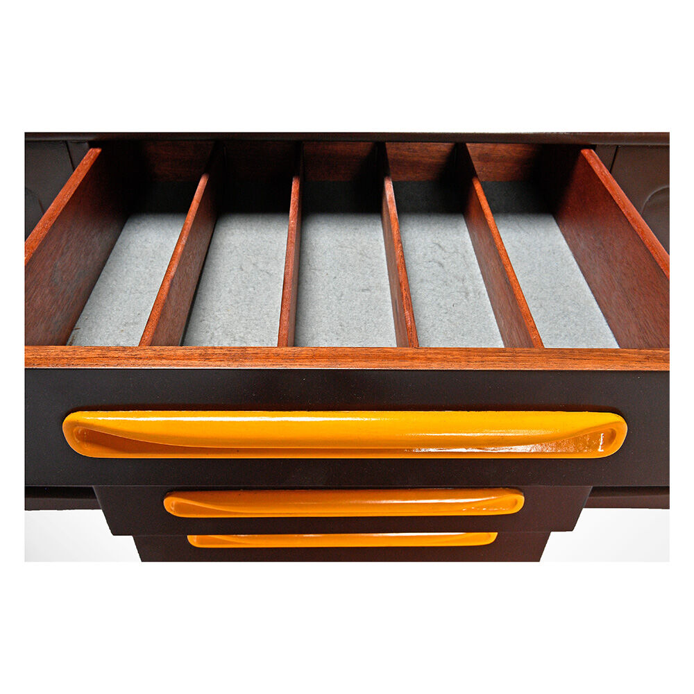 4-drawer, 2-drawer, 2-drawer, circa 1970 brown line