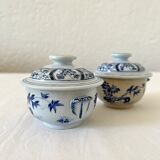 Two fine earthenware cream pots, Japanese service, Creil and Montereau, 19th century