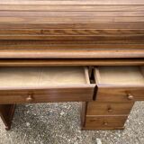 XXth pine cylinder desk