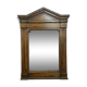 Miroir Renaissance de forme pyramidale en bois naturel