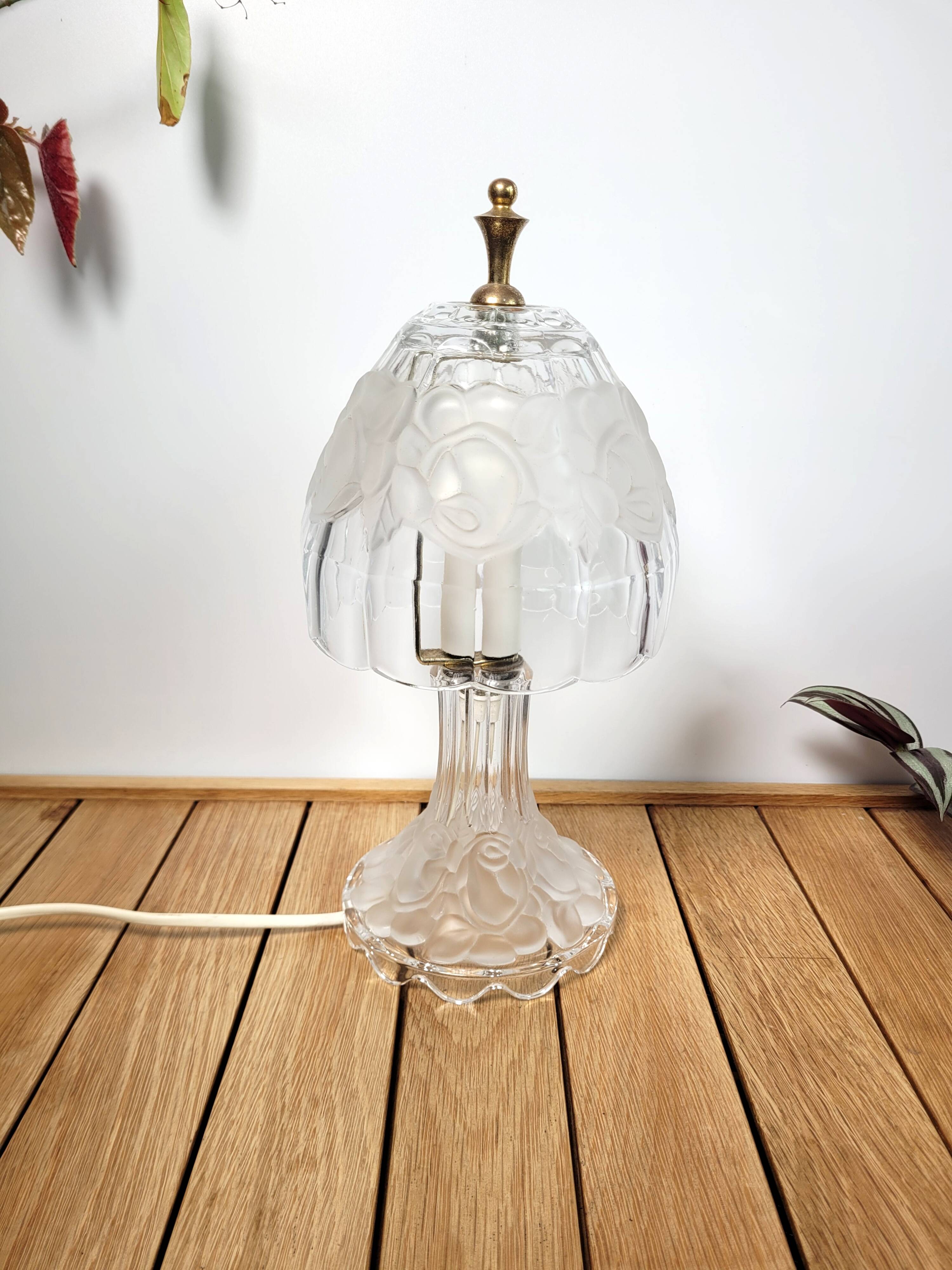 1960 crystal boudoir lamp
