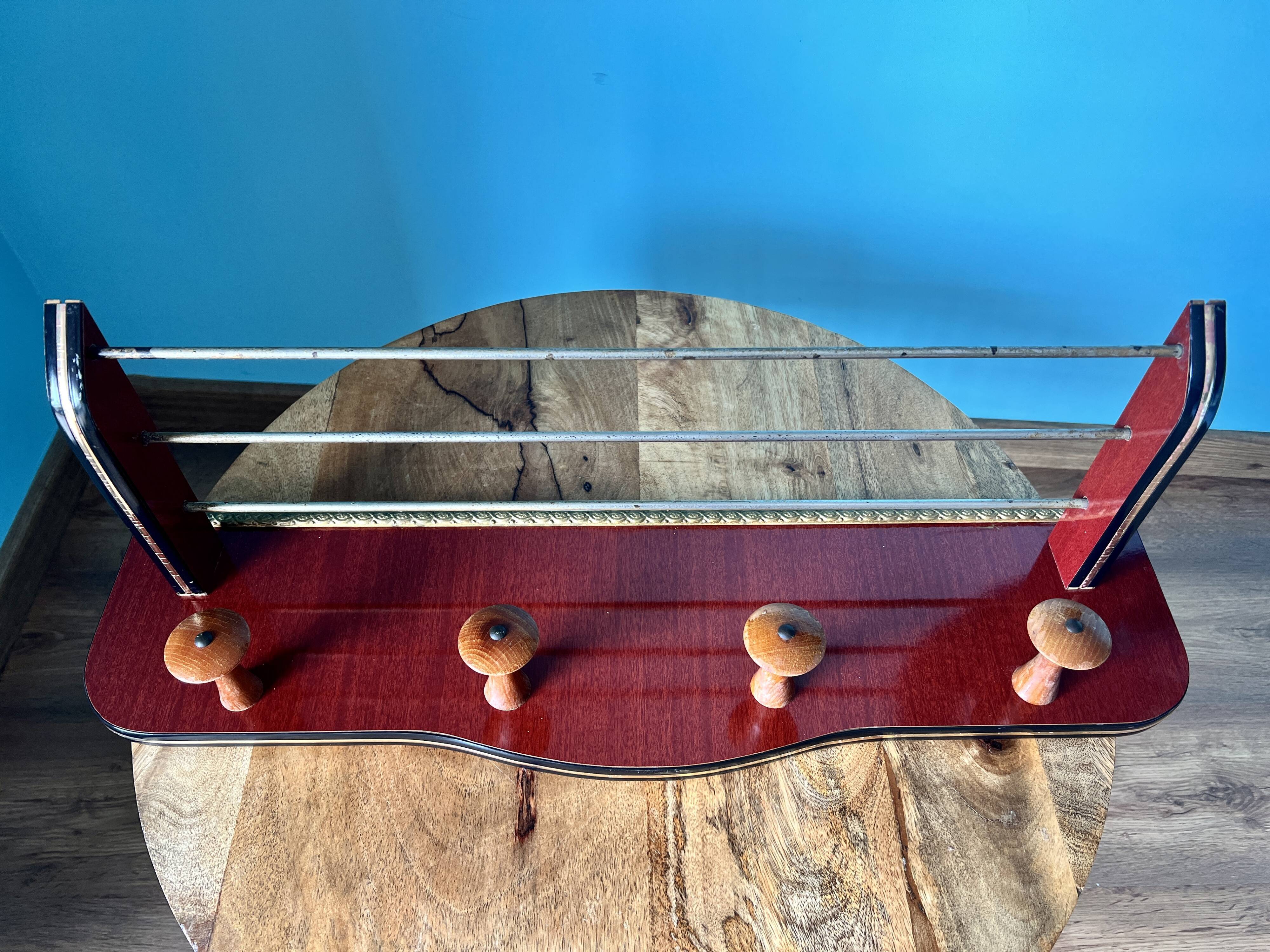 Coat rack vintage with repisa 60s-70s