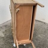 Chest of drawers feet compass raw wood 1950