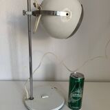 Large vintage 1960 white eyeball mid-century desk lamp - 44 cm