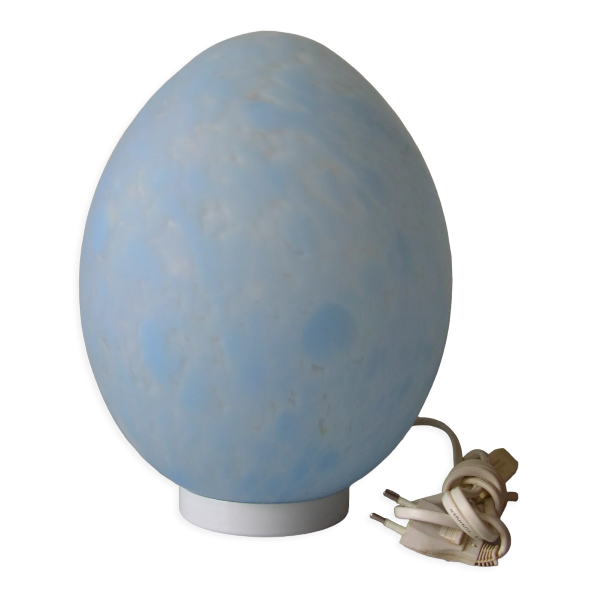 Lamp big egg in blue glass paste deco office living room