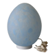 Lamp big egg in blue glass paste deco office living room