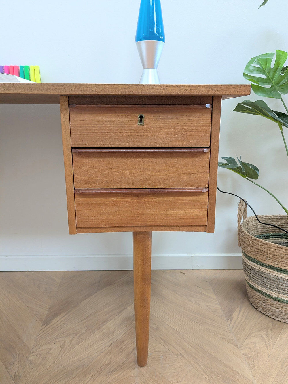 Vintage Danish teak desk