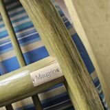 Vintage Maugrion desk in solid wood from the 1980s.