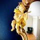 Miroir ancien anges musiciens style Victorien Baroque