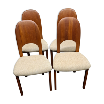 Four vintage Danish design dinning chairs by Holstebro møbelfabrik a/s