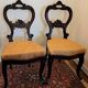 Pair of napoleon iii mahogany chairs