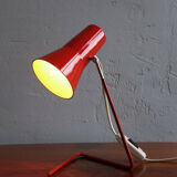 Vintage czechoslovakian red table lamp Drupol 21616, 1960s