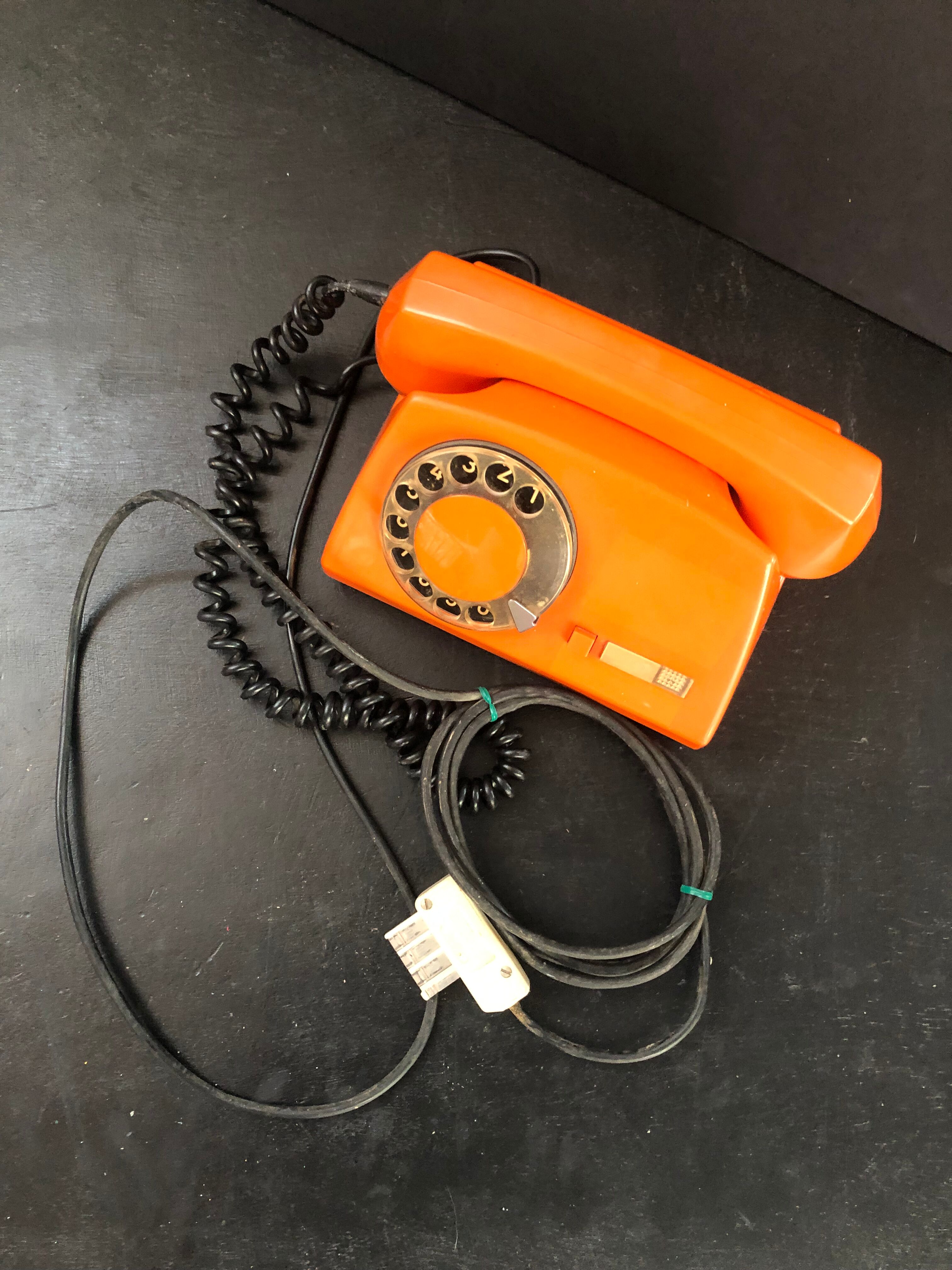 Vintage orange phone