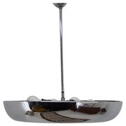 Functionalist Chrome Pendant UFO by Josef Hurka for Napako, 1930s