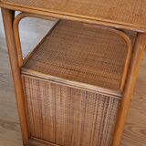 Rattan vinyl storage cabinet