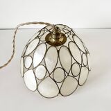 Mother-of-pearl petal pendant lamp
