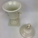 Medici vase covered in white porcelain, 20th cty