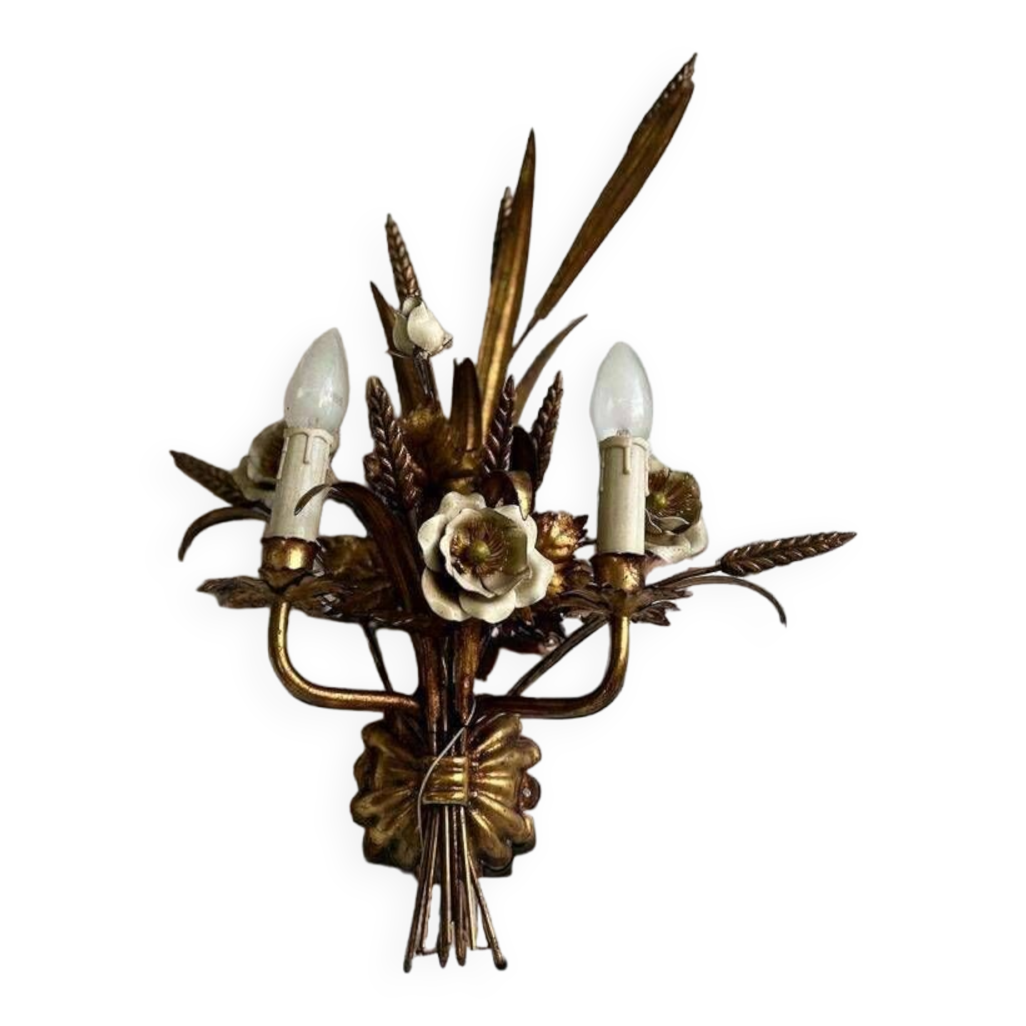 Vintage wall lamp / wall lamp in sheaf of wheat
