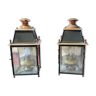 Pair of railway lanterns