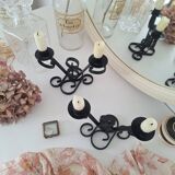 Black wrought iron chandelier