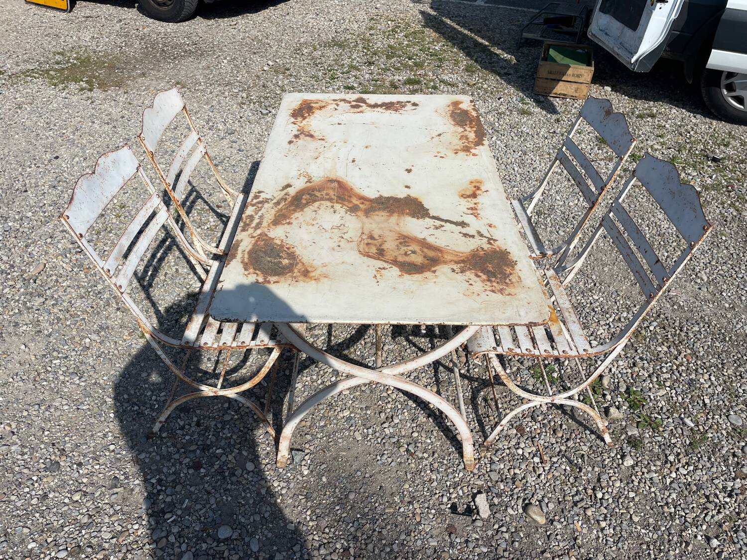 Wrought iron garden furniture 1900