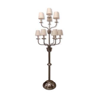 Candelabre chromé à 10x bras Art Deco