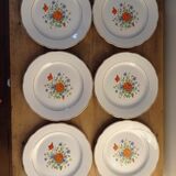 Assiettes plates Digoin Sarreguemines
