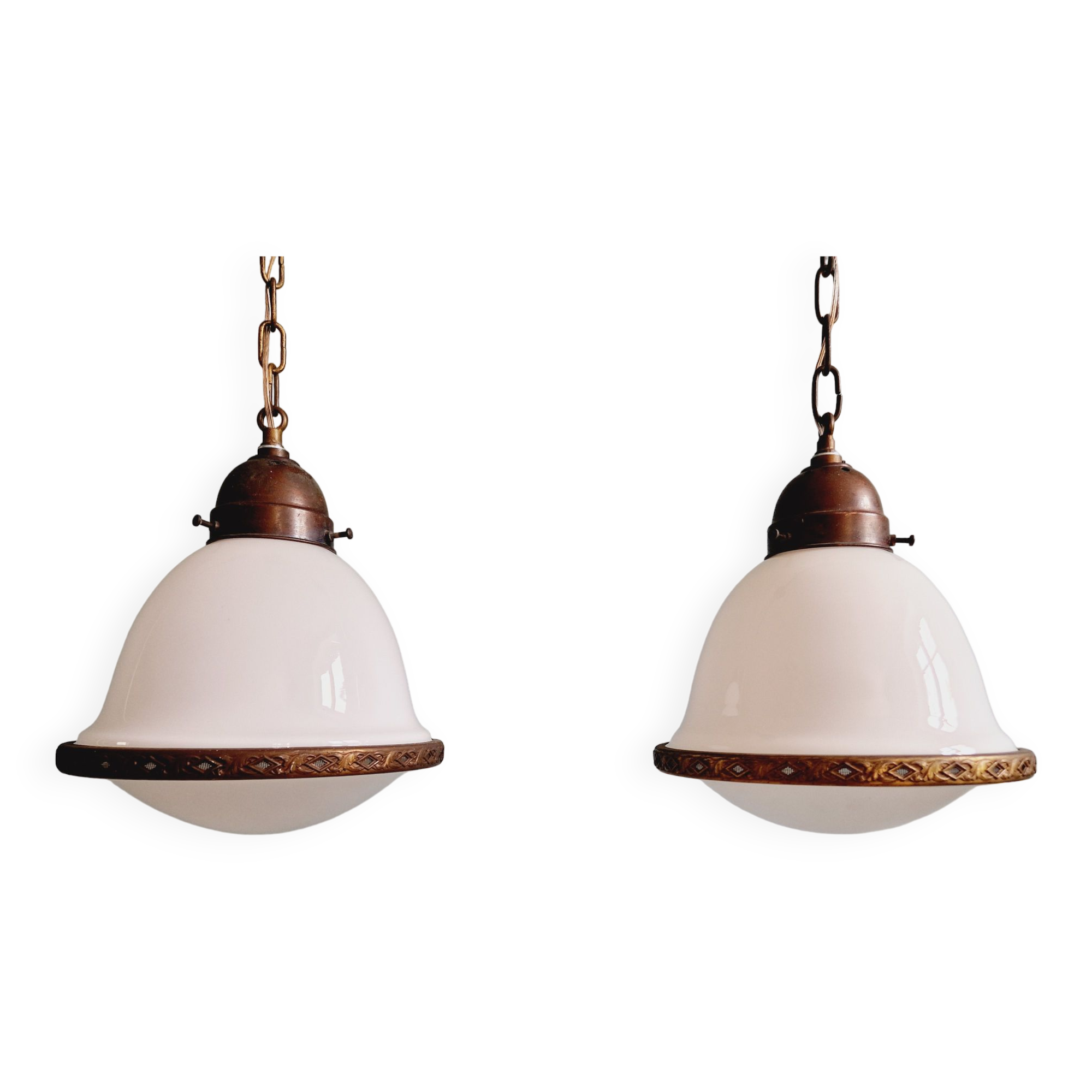 Paire de suspensions Art Déco, B.A.G, années 1920-30