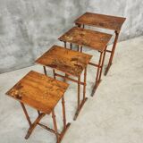 Set of 4 nesting tables Art Nouveau 1930s